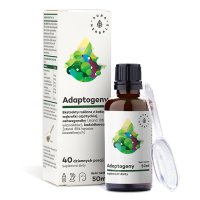 Adaptogeny - 100% naturalne ekstrakty roślinne (ashwagandha, bakopa, gotu kola, kadzidłowiec) płyn 50 ml Aura Herbals