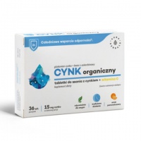 Cynk organiczny (10mg) + witamina C - pastylki do ssania 36 szt. Aura Herbals